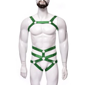 Hollow Out Harness Underwear Suit (Option: Green-Free Size Adjustable)