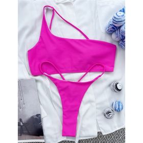 European And American Sexy Beach Bikini Swimsuit For Women (Option: Rose Red-L)